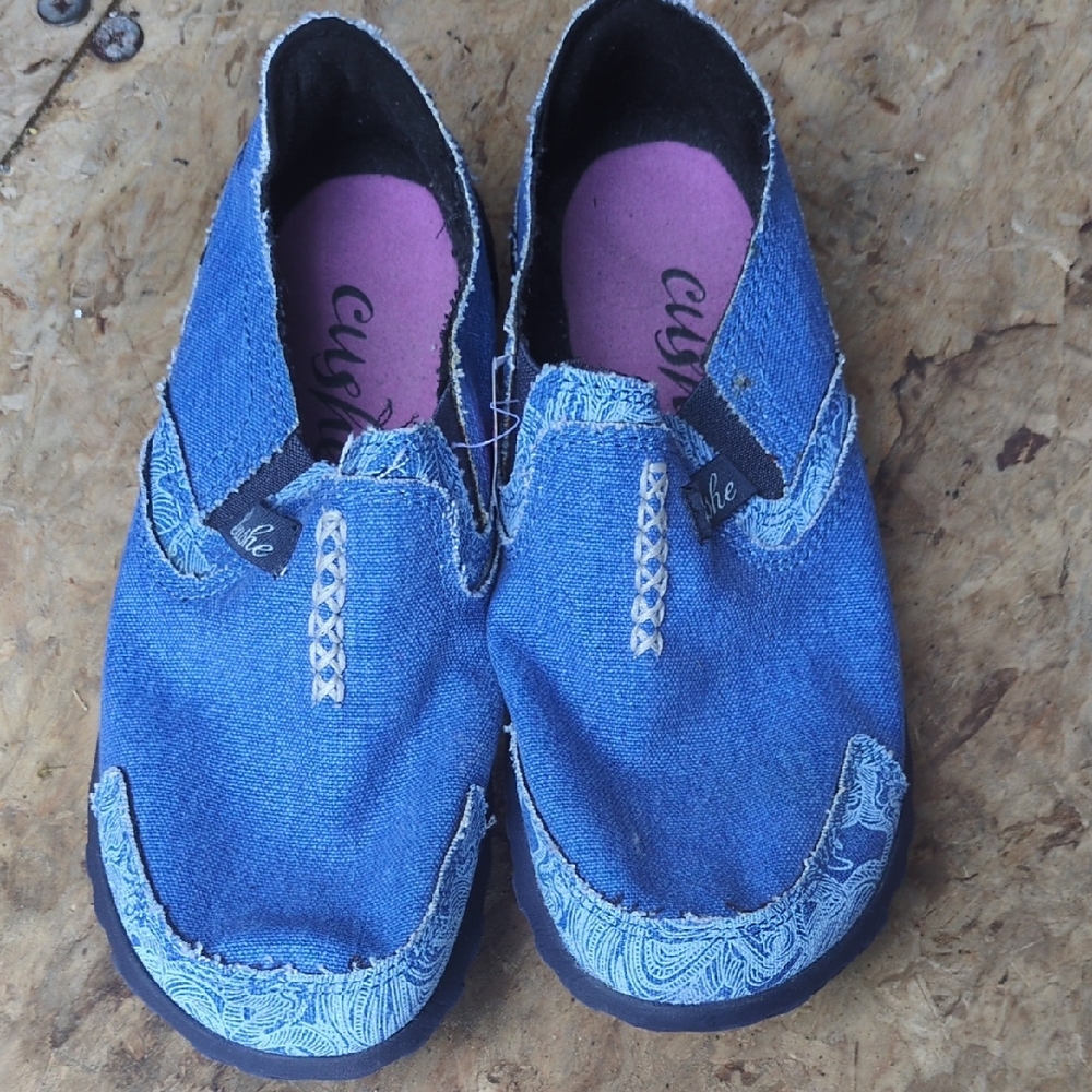 Blue Denim Slip-On Shoes